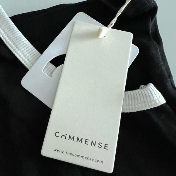 NWT REVOLVE & ANTHROPOLOGIE lovers COMMENSE minimalist black top white TOP S - Picture 4 of 10